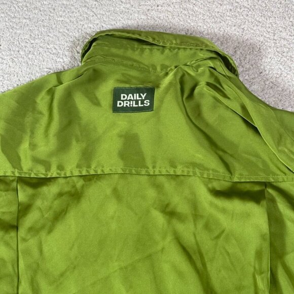 Dailly Drills Womens Silky Satin Button Down Sz XS/S Relaxed Fit Resortwear NWOT - Picture 7 of 13